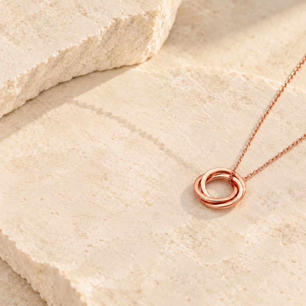 Collier Orbites doré rose