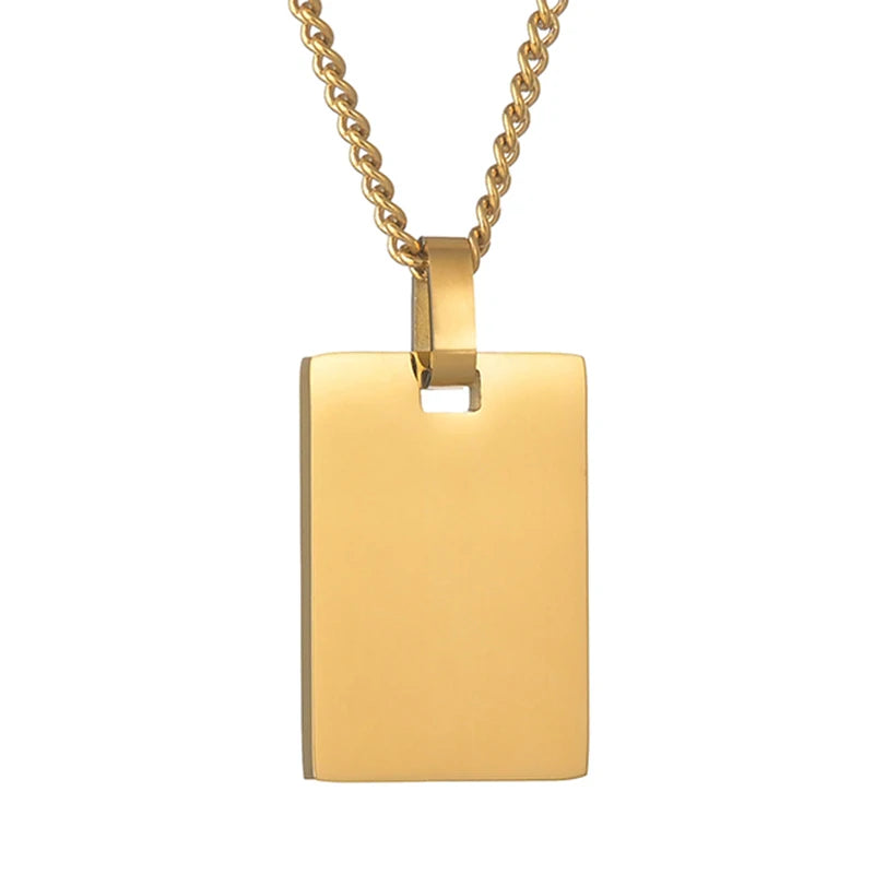 Instant — Collier plaque à graver