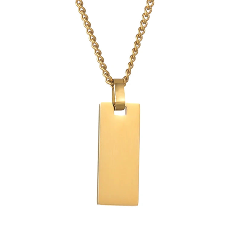 Instant — Collier plaque à graver