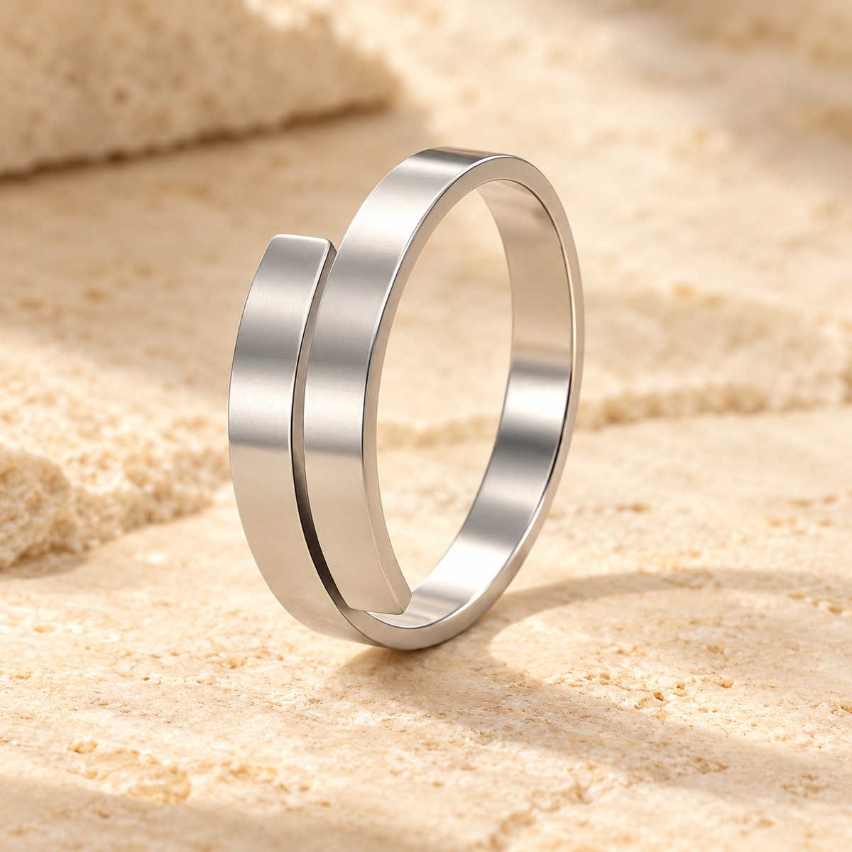 Bague Accord 3 mm argentée