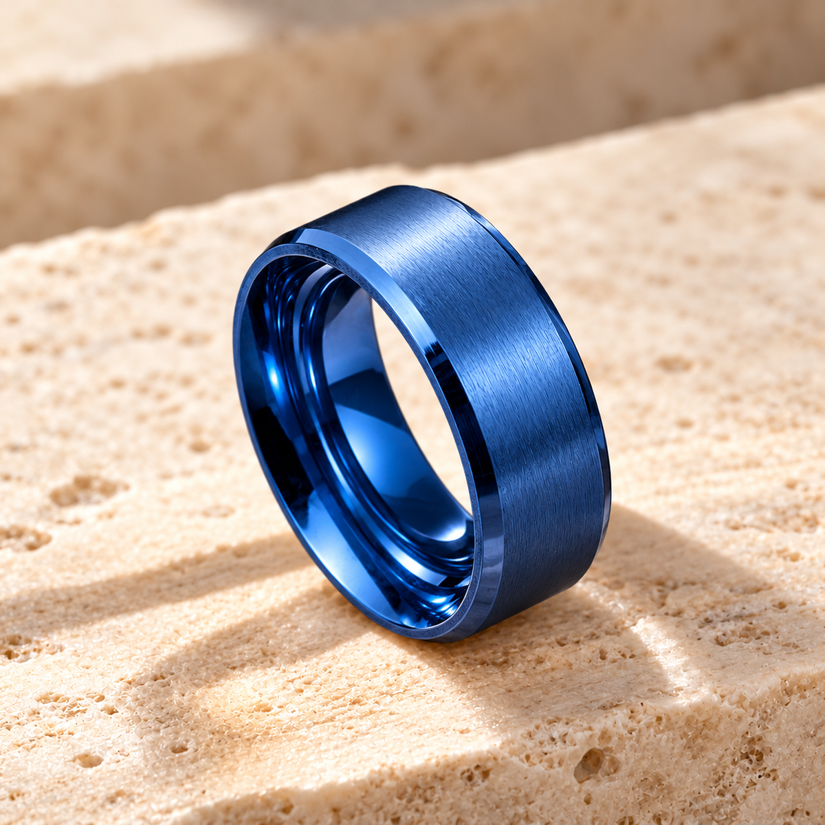 Anneau Empreinte bleu