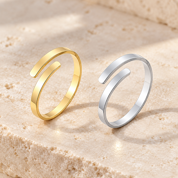 Bague Murmure dorée et argentée