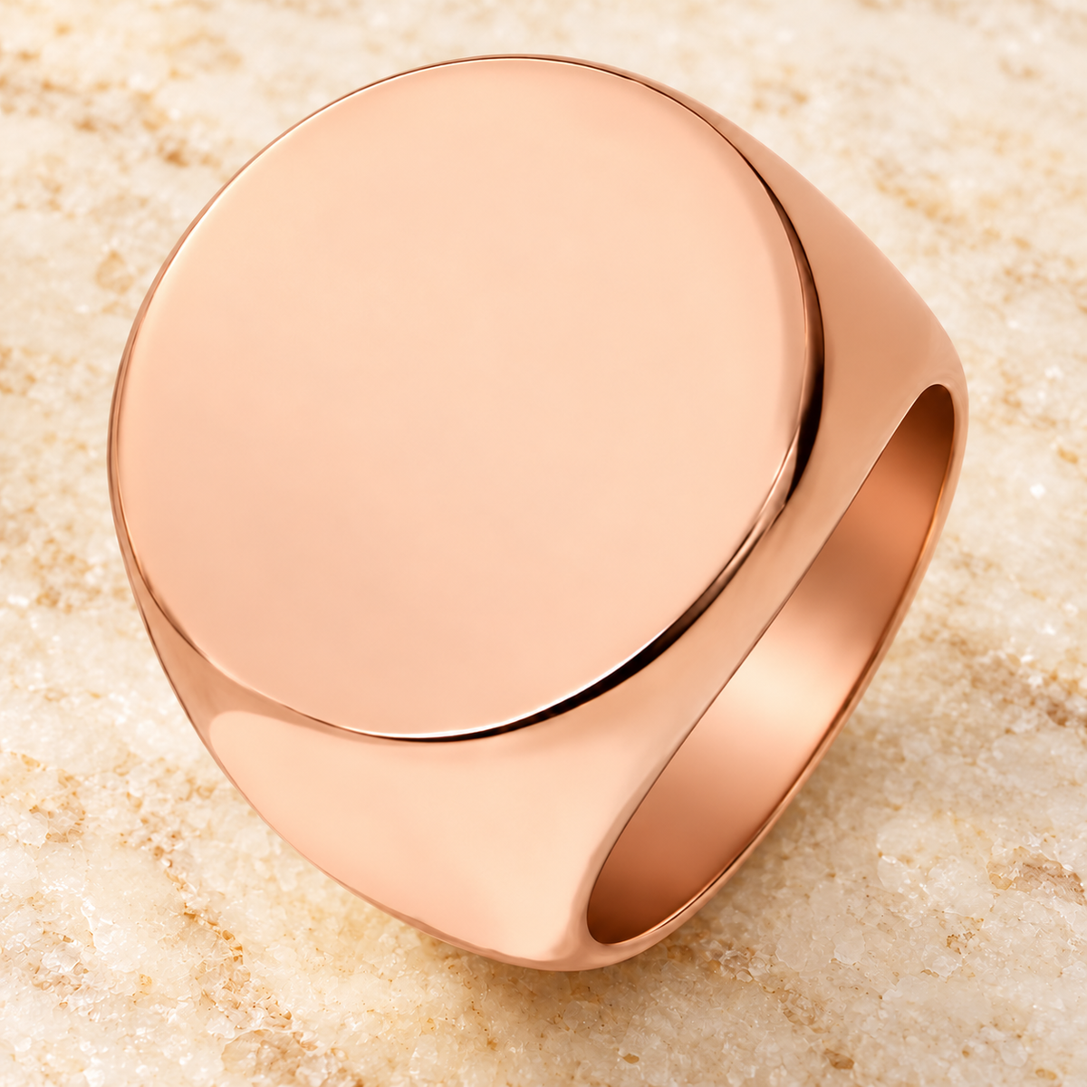 Chevalière Héritage dorée rose