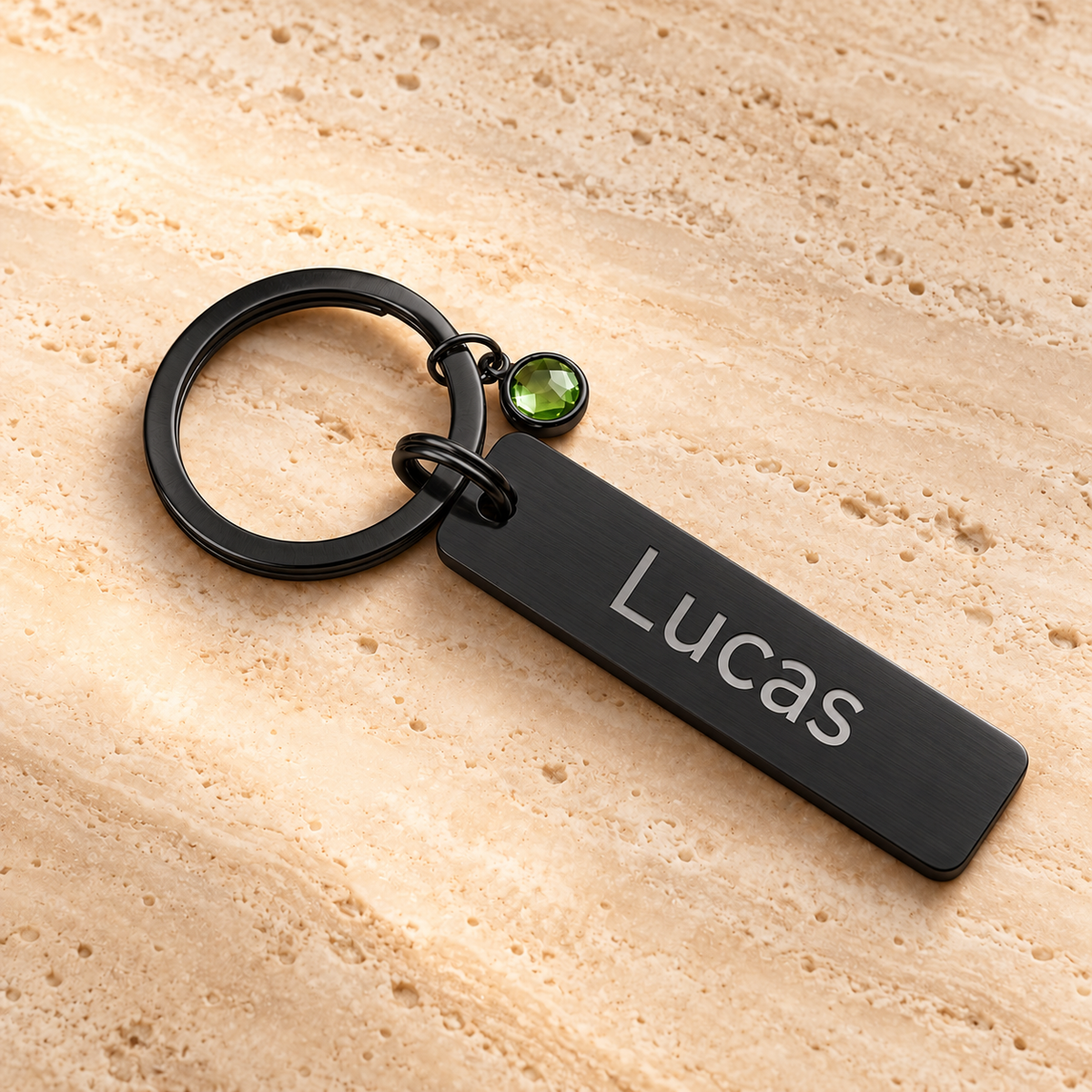 Porte-clés Repère — noir — exemple Lucas