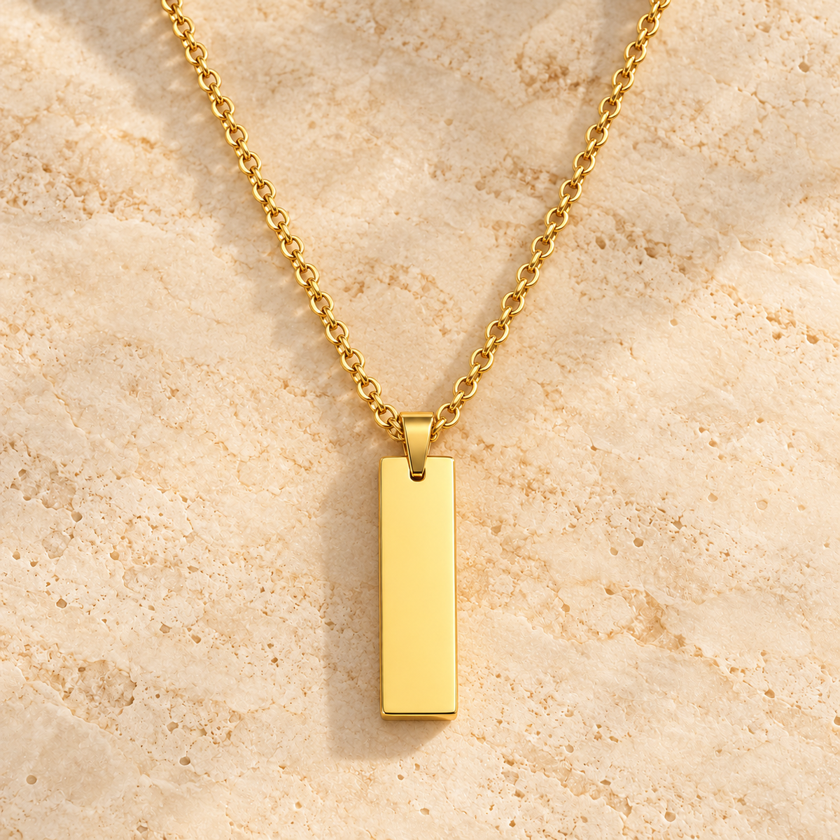 Collier Trait d’union maille forçat doré